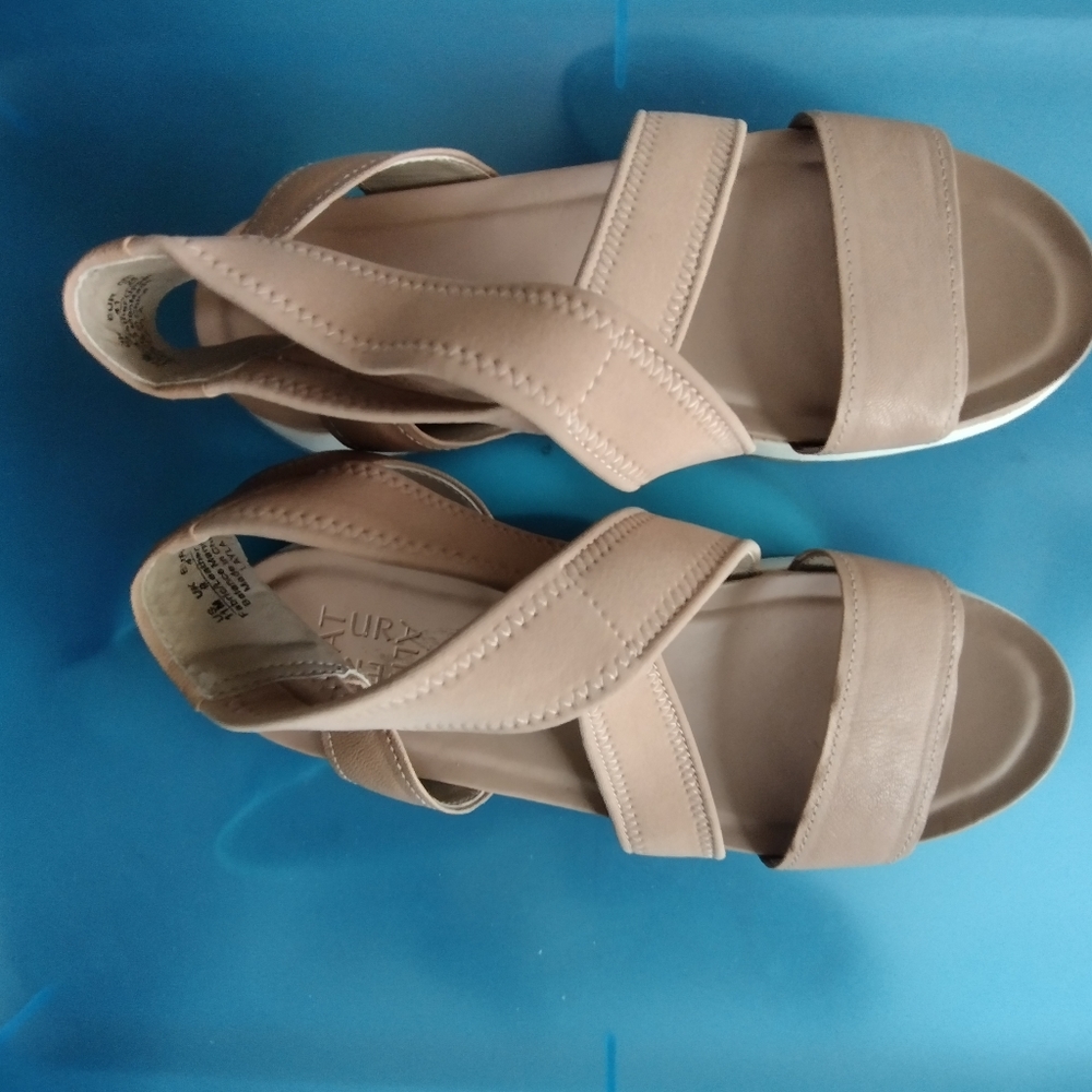 Size 11 Tan Faux Leather Sandals